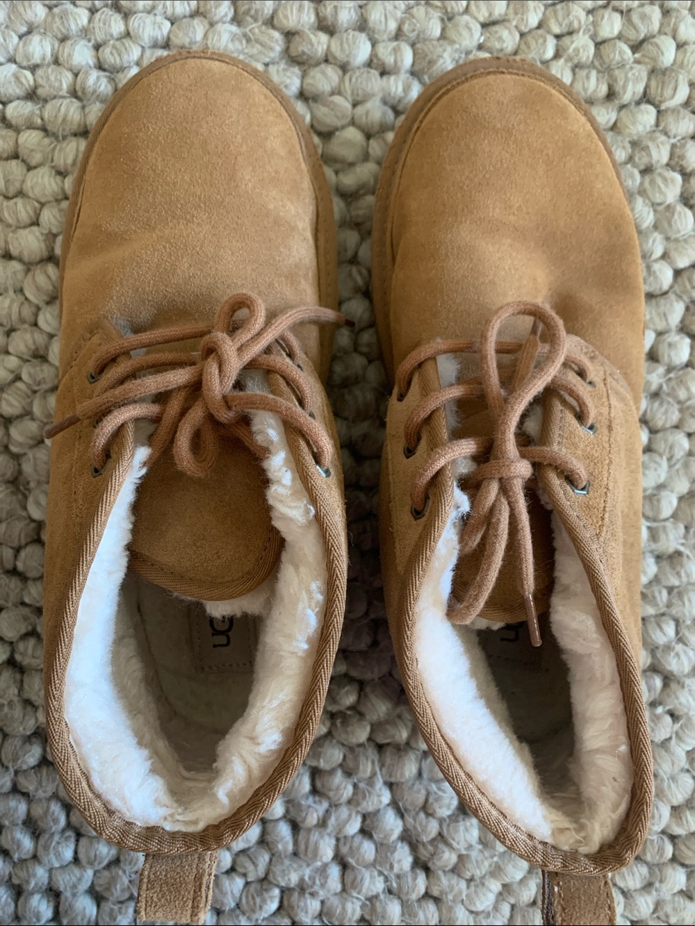 UGG Chestnut Shearling-Lined Lace-Up Boots - Picture 6 of 6